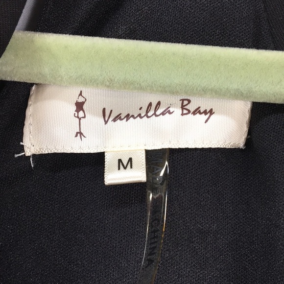 Vanilla Bay A-Line Scalloped Sleeveless Black Dress Size M EXCELLENT Condition - Picture 4 of 9